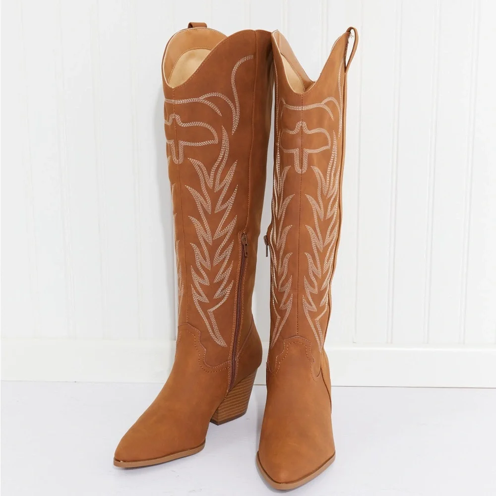 (Last Sizes!) Country Style Southern Knee Length Boots - Picture 5 of 11